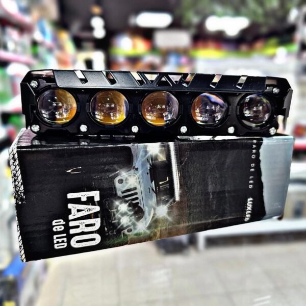 FARO RECTANGULAR 5 LUPAS 12/24V BLANCO/AMBAR