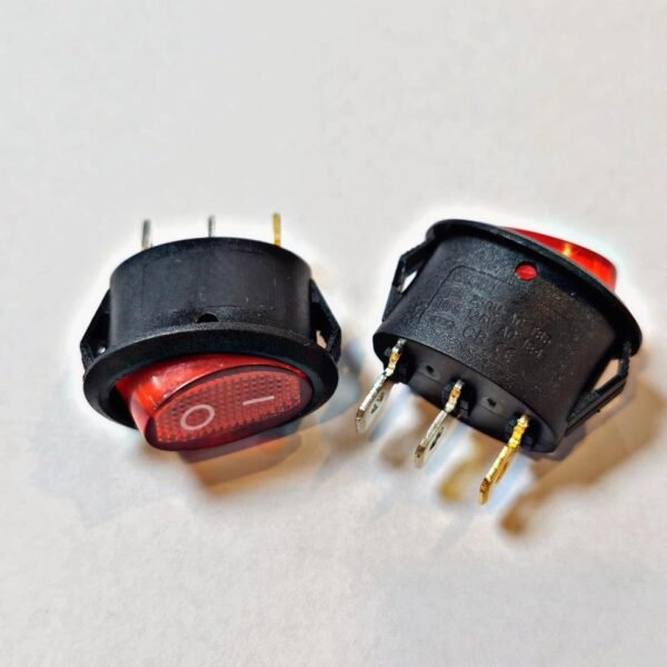 DIVAIO TECLA OVALADA ROJO 12-24V 3PIN