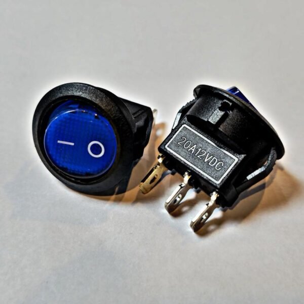 DIVAIO TECLA REDONDO AZUL 12-24V 3PIN