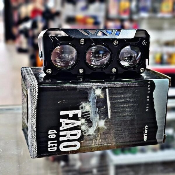 FARO RECTANGULAR 3 LUPAS 12/24V BLANCO/AMBAR