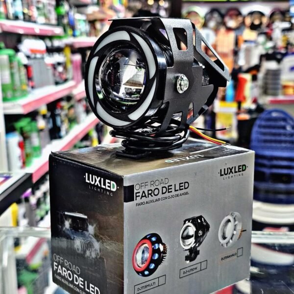 FARO MOTO AUXILIAR FLASH CON OJO DE ANGEL 12V 36W