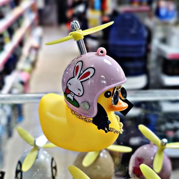 PATITO AMARILLO CASCO ROSA CONEJO C/HELICE