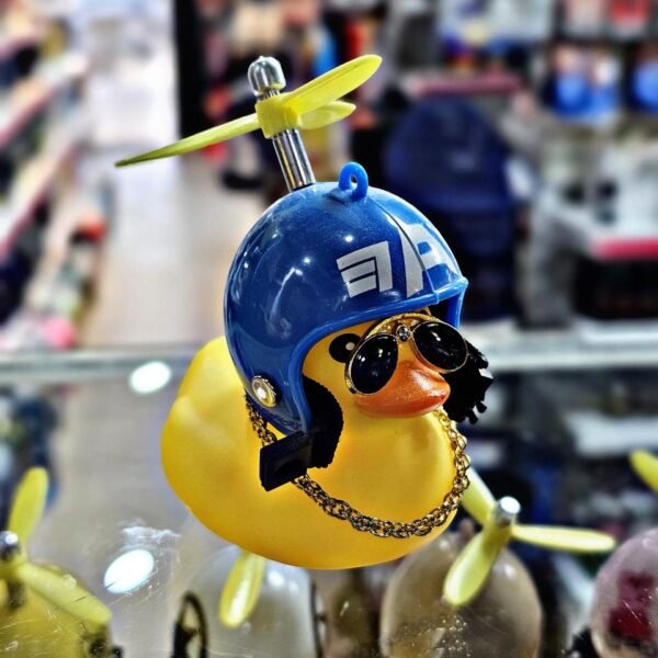 PATITO AMARILLO CASCO AZUL CAPITAN AMERICA C/HELICE
