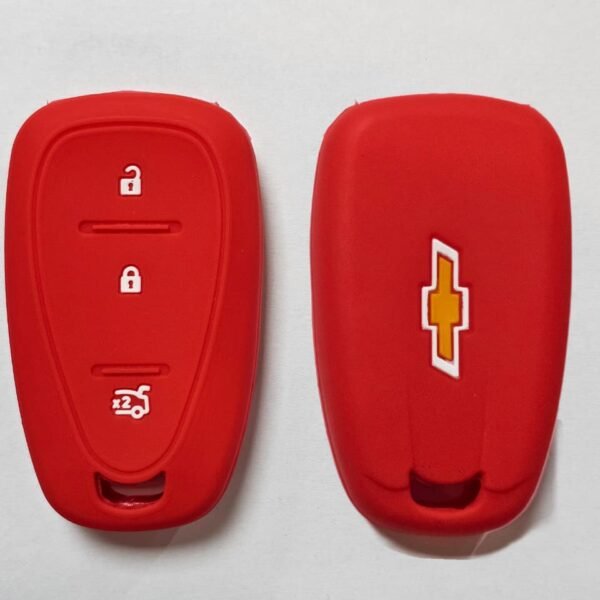CUBRE LLAVE SILICONA CHEVROLET 3 BOTONES PRESENCIA TRACKER - CRUZE ROJO