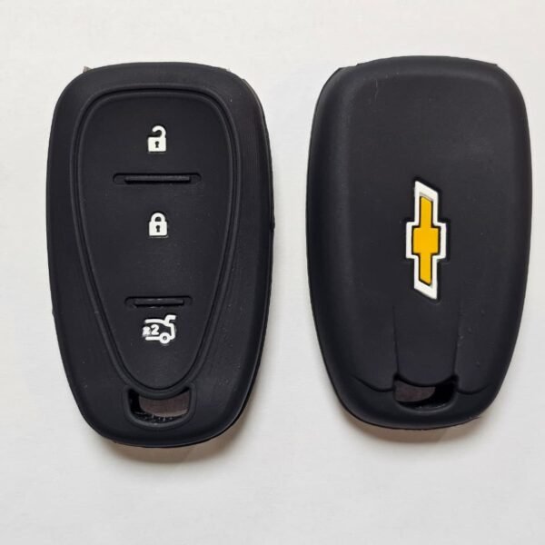 CUBRE LLAVE SILICONA CHEVROLET 3 BOTONES PRESENCIA TRACKER - CRUZE NEGRO