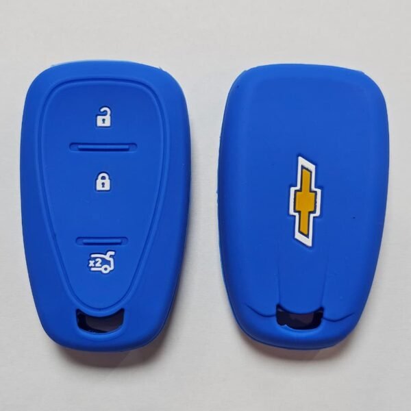 CUBRE LLAVE SILICONA CHEVROLET 3 BOTONES PRESENCIA TRACKER - CRUZE AZUL