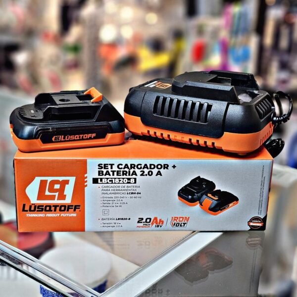 LUSQTOFF SET CARGADOR + BATERIA 2.0 AH