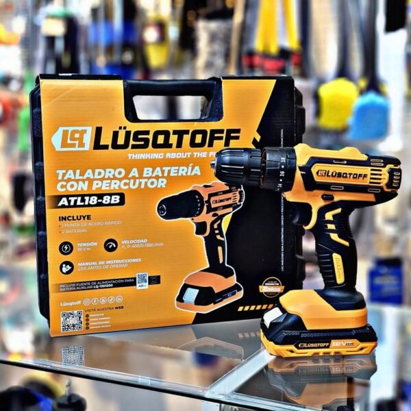 LUSQTOFF TALADRO A BATERIA CON PERCUTOR 18V C/BAT 1.5A