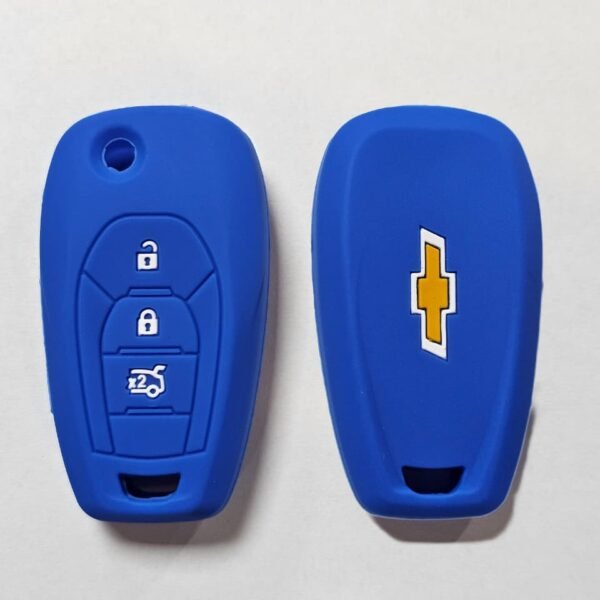 CUBRE LLAVE SILICONA CHEVROLET ONIX SPIN 3 BOTONES NAVAJA AZUL