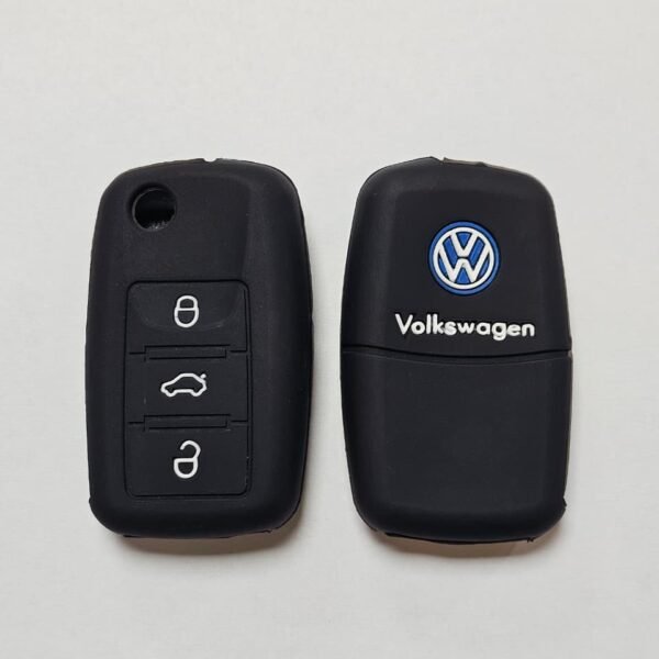 CUBRE LLAVE SILICONA VW 3 BOTONES NEGRO