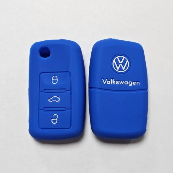 CUBRE LLAVE SILICONA VW 3 BOTONES AZUL