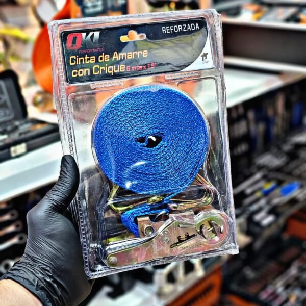 CINTA DE AMARRE CON CRIQUE 1.5" X 6MT QKL