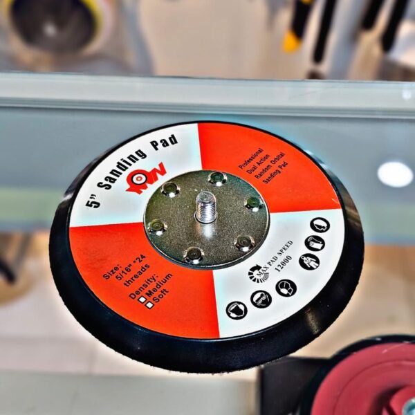 BACKING ROTOORBITAL 5"  5/16 (negro/rojo)