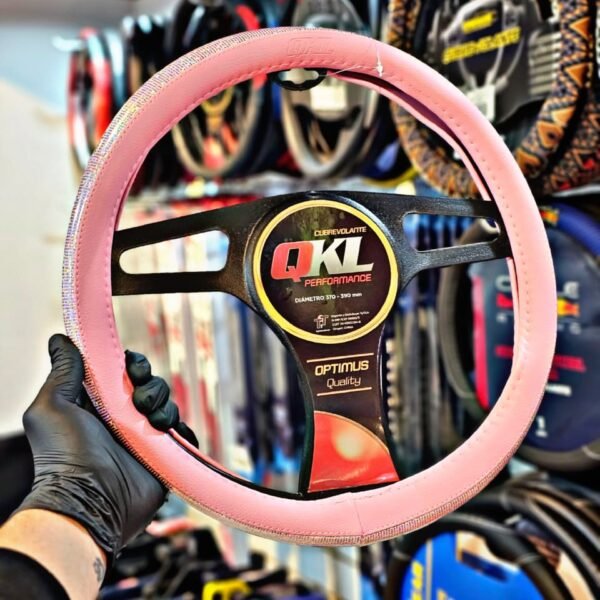 CUBRE VOLANTE ROSA BRILLO QKL