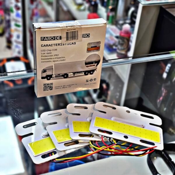 PACK X4 FAROS LATERALES CAMION BLANCO 12V
