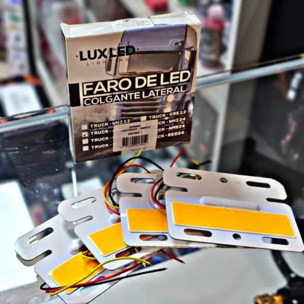 PACK X4 FAROS LATERALES CAMION AMBAR 12V