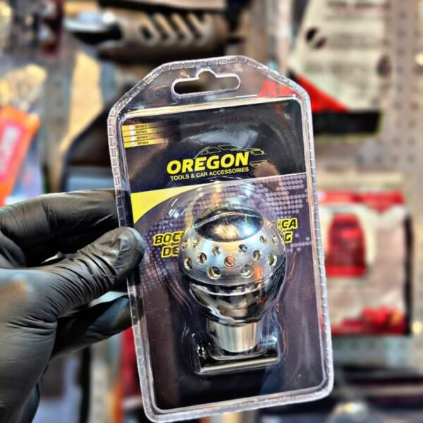 BOCHA DE PALANCA DE CAMBIOS OREGON ALUMINIO NEGRO/PLATEADO